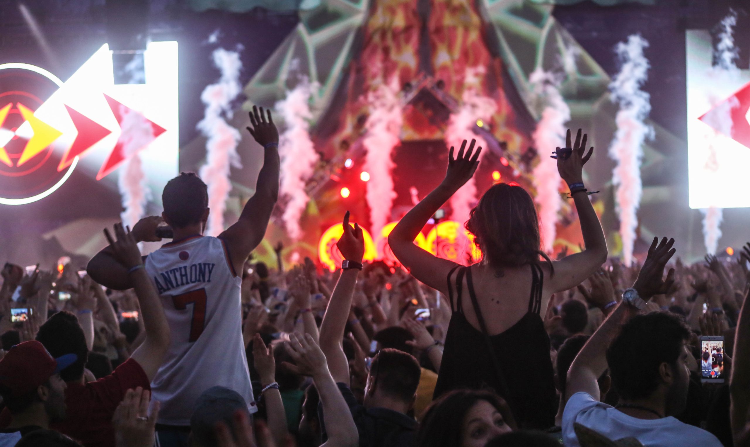 David Guetta, a Tomorrowland 2026 Mainstage headliner, performing live