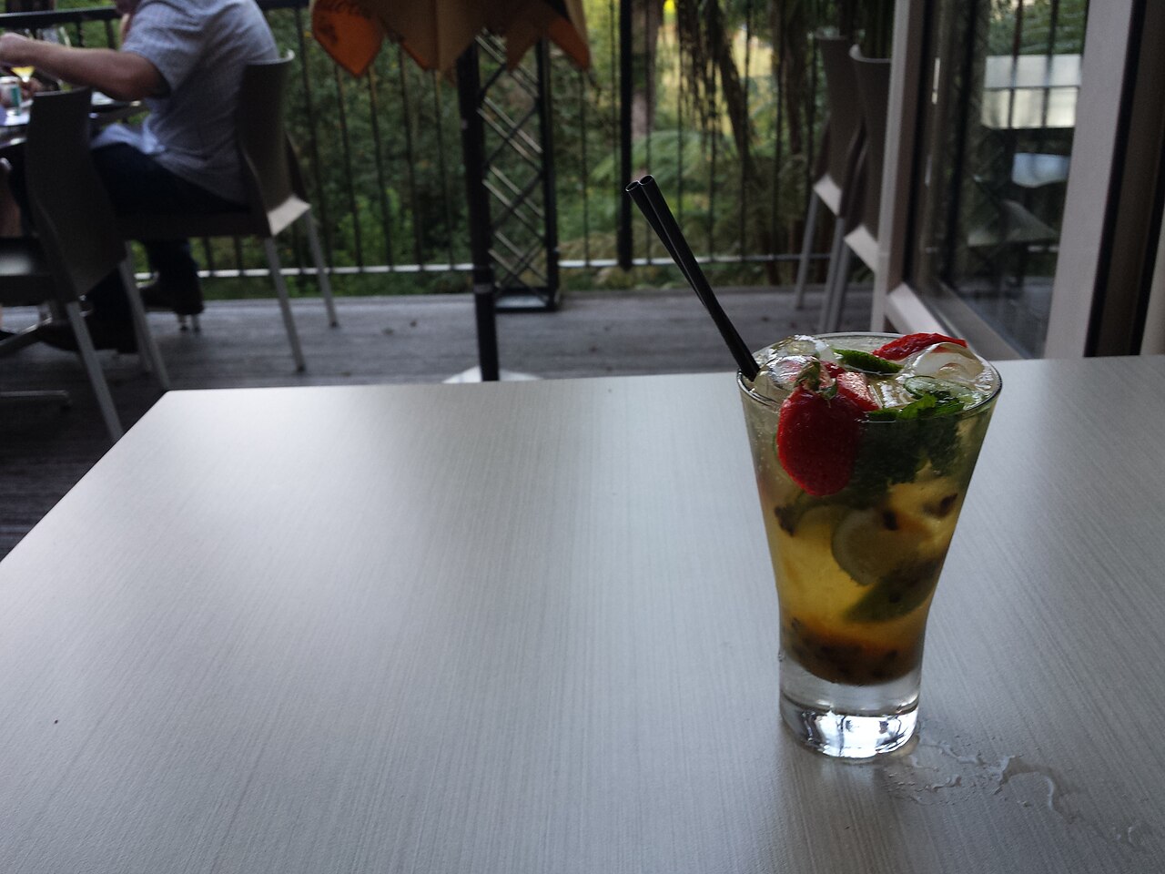 Alcohol free mocktail on a table as non alcoholic drinks gain popularity