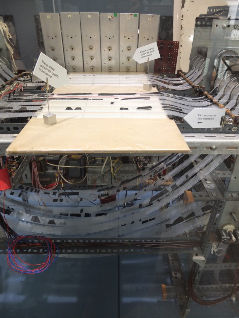 Daphne Oram's Oramics machine, an early system for drawing sound onto film