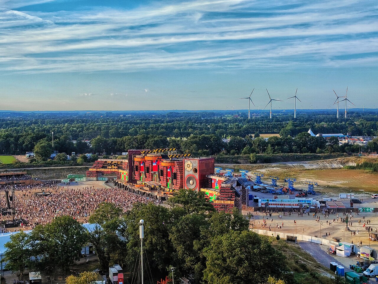 Aerial view of Airport Weeze, home of the Parookaville 2026 lineup