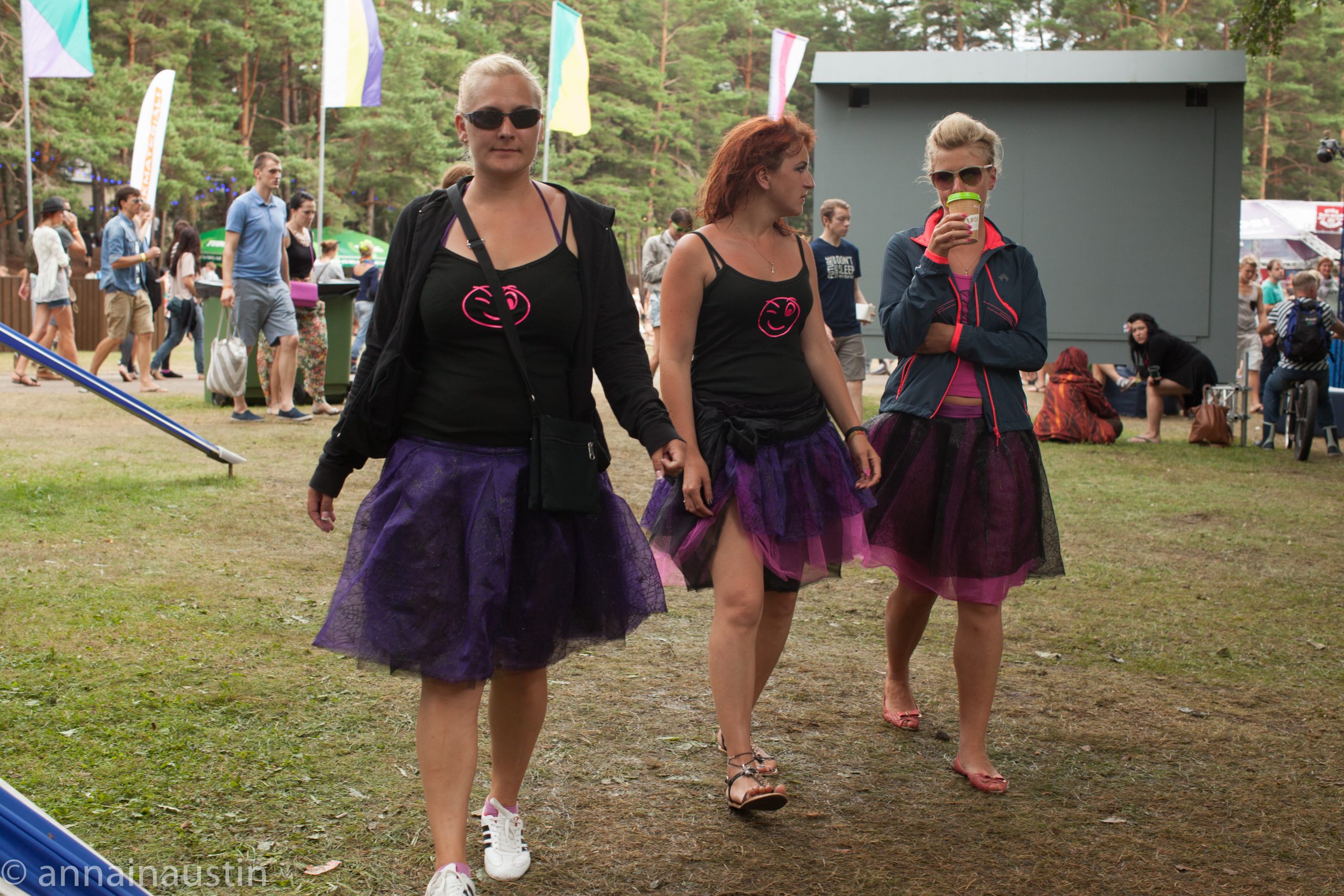 Festival crowd dancing together at Positivus Music Festival
