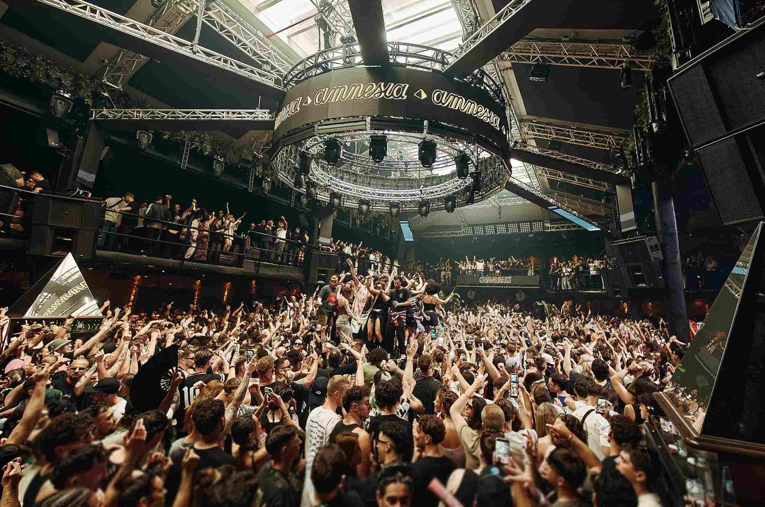 Amnesia Ibiza 50th anniversary season crowd on the club dancefloor in 2026