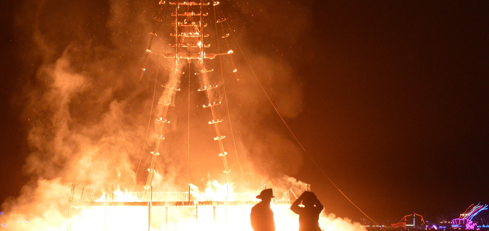 Burning Man documentary The Man Will Burn, the Man effigy in flames
