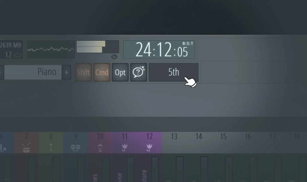 FL Studio 2026 Piano Roll chord detection panel