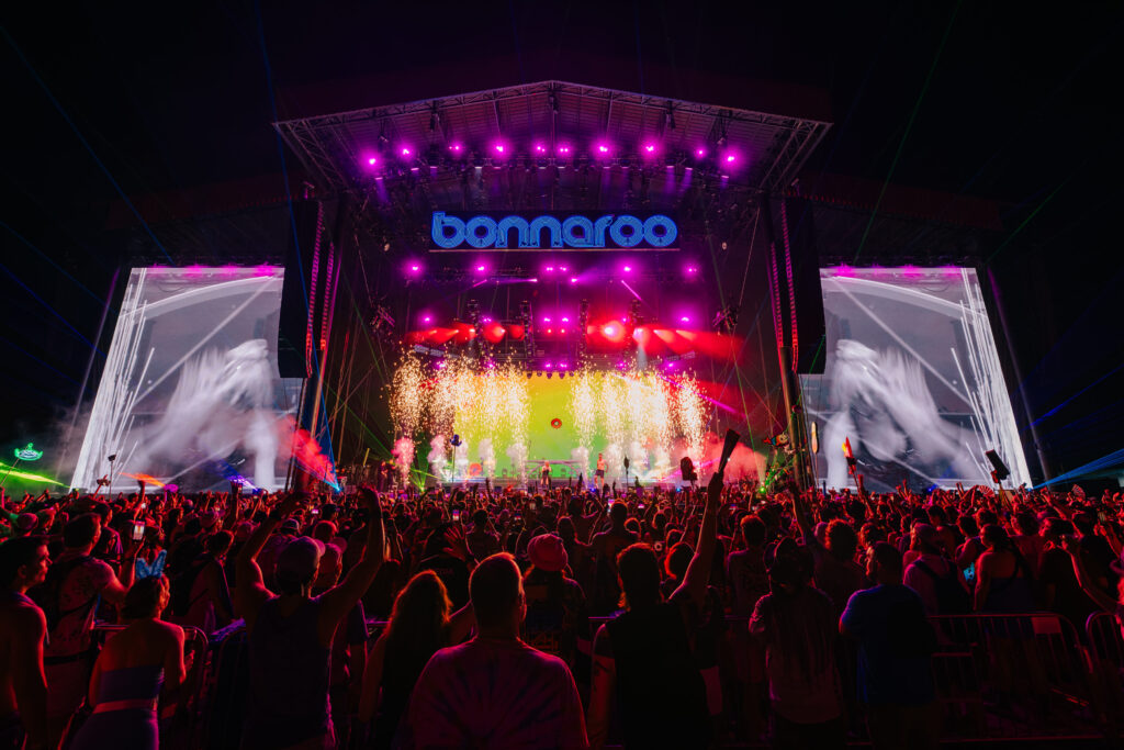GRiZ performing with Ela Melo of Rainbow Kitten Surprise at Bonnaroo 2026
