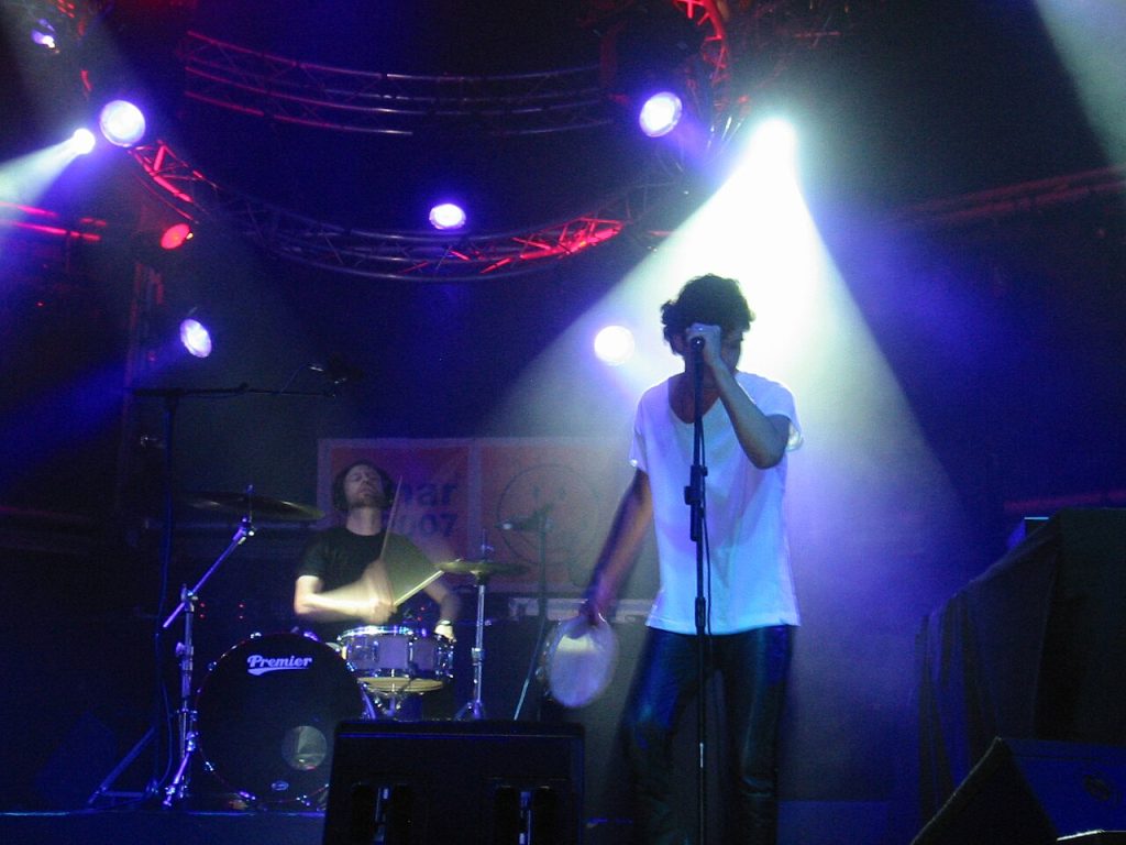 Matthew Dear performing in 2007, co author of the Hands Up for Detroit sample