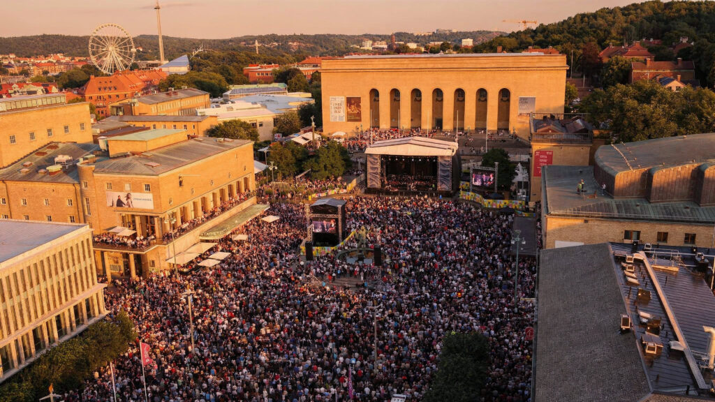 Götaplatsen main stage in central Gothenburg, site of the free Swedish House Mafia Gothenburg show