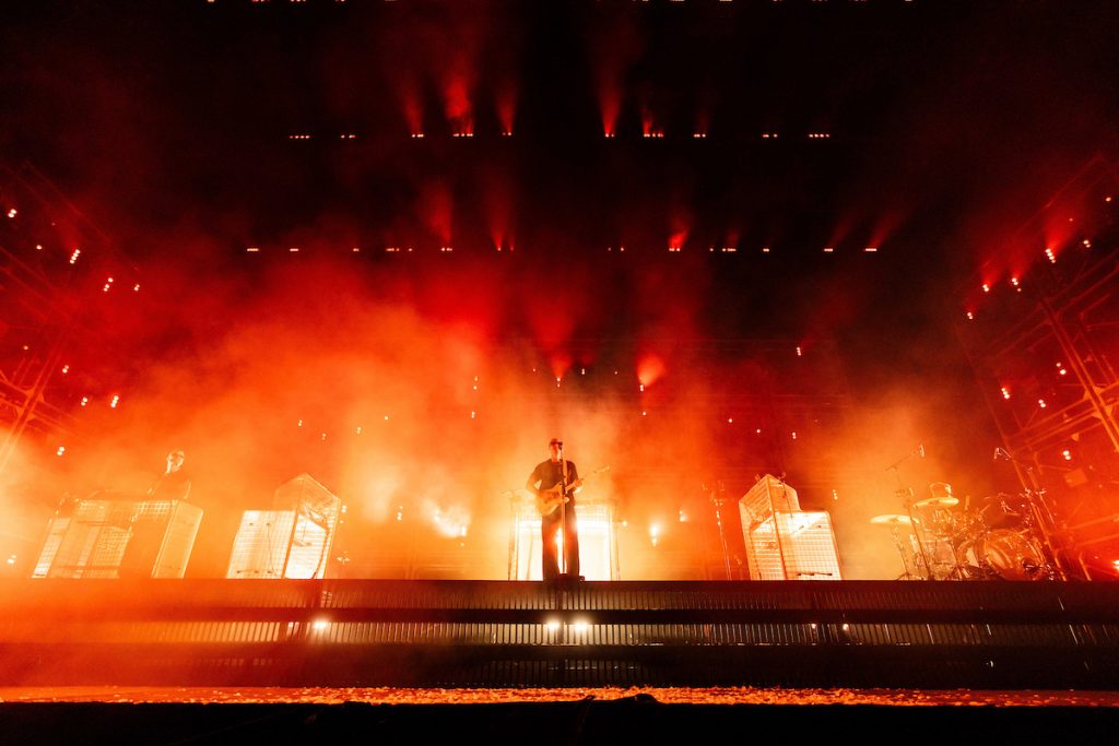 Stadium crowd and stage production at RÜFÜS DU SOL Petco Park show 2026