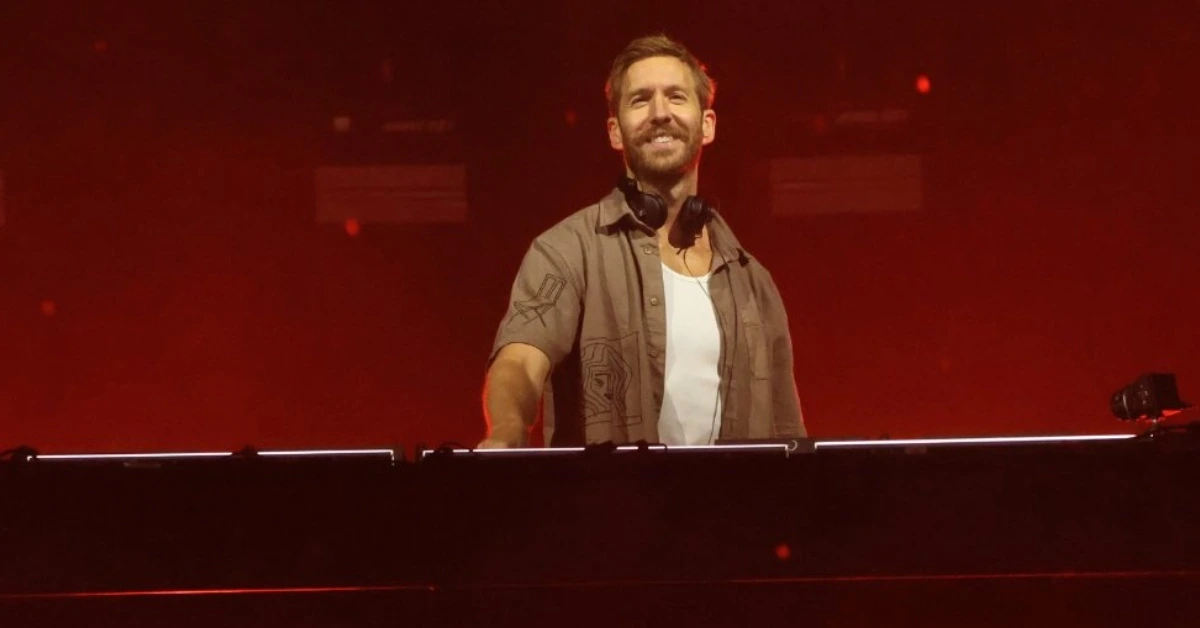 Calvin Harris headlining Palco Mundo at Rock in Rio 2026