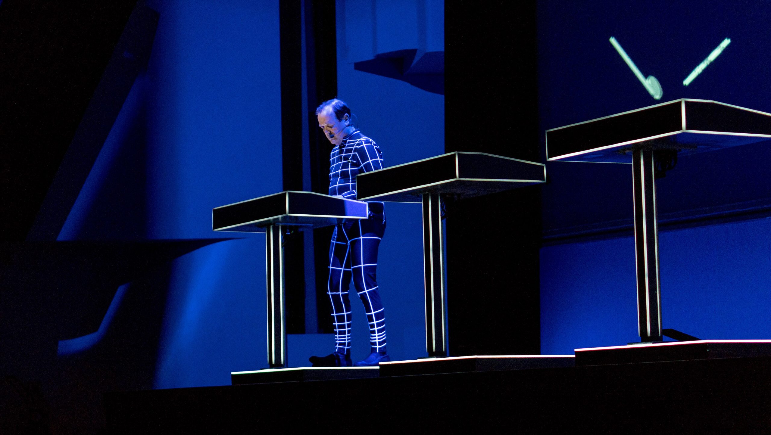 Kraftwerk performing live, the group behind Metall auf Metall and the Kraftwerk sampling ruling