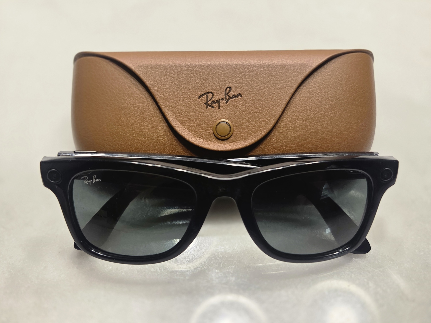 Ray-Ban Meta smart glasses with charging case, the device class behind the smart glasses nightclub ban
