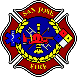 Seal of the San Jose Fire Department, which responded to the Chainsmokers San Jose concert