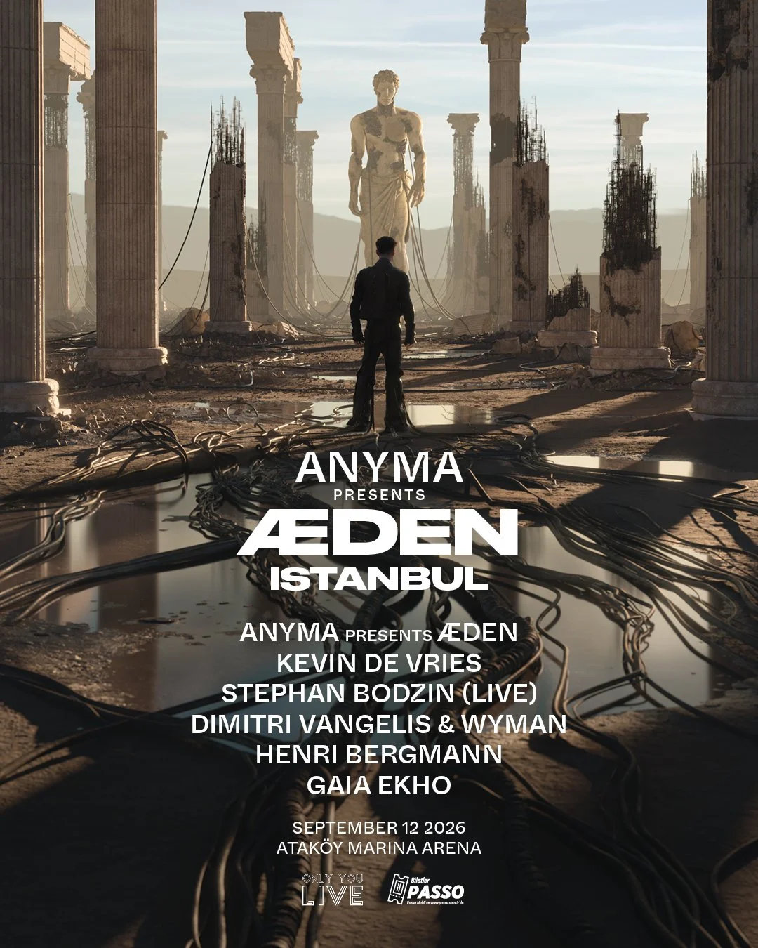 Anyma Istanbul date artwork for Atakoy Marina Arena on 12 September 2026