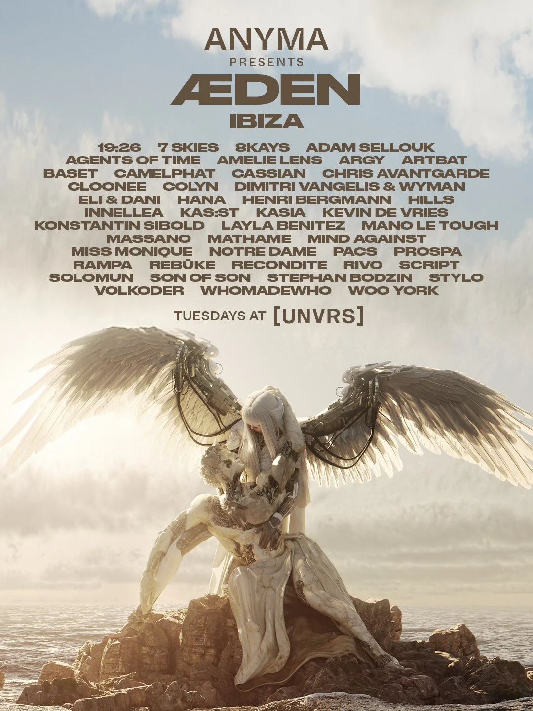 Anyma AEDEN residency at UNVRS Ibiza running to 15 September 2026