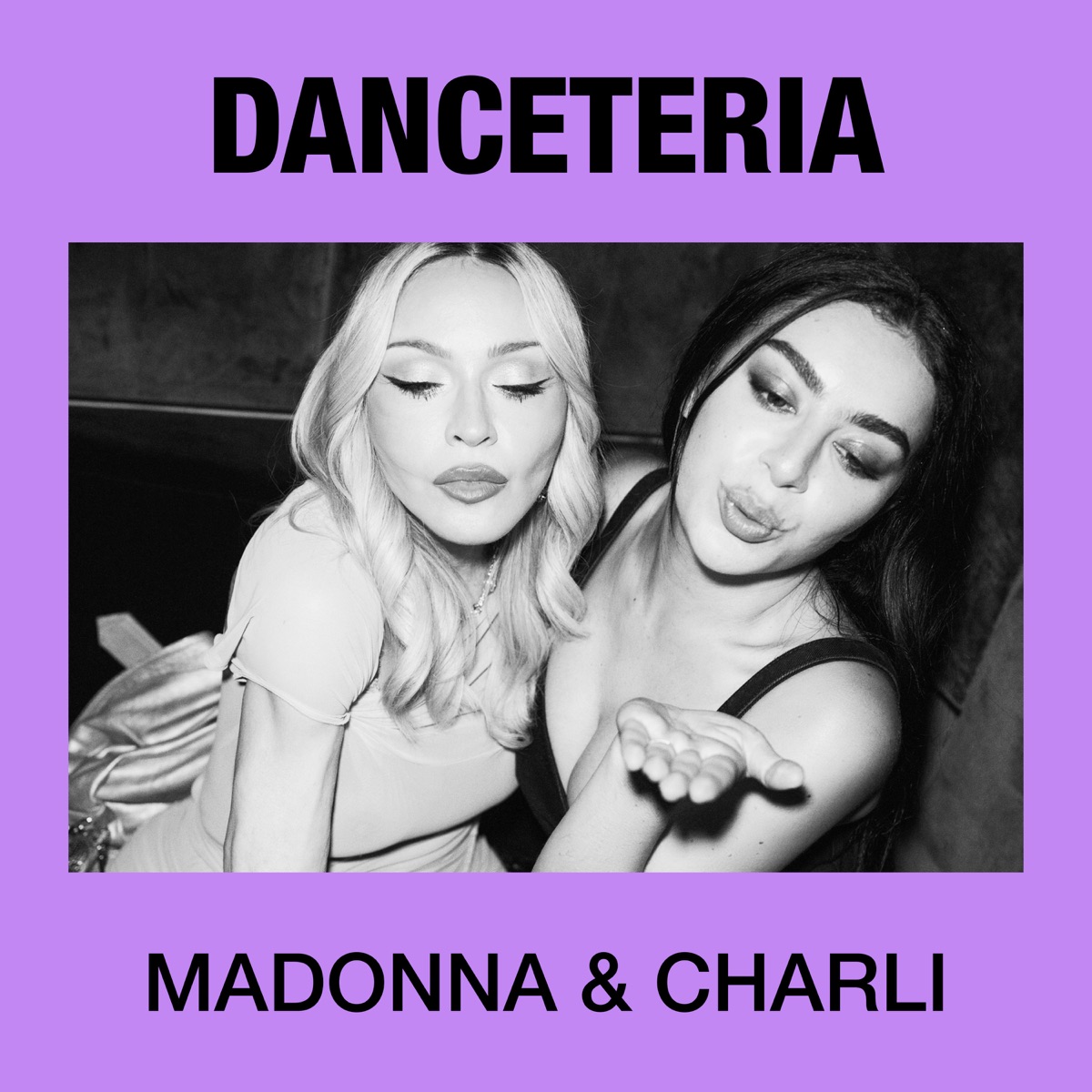 Danceteria Afterhours single cover art, Madonna and Charli xcx