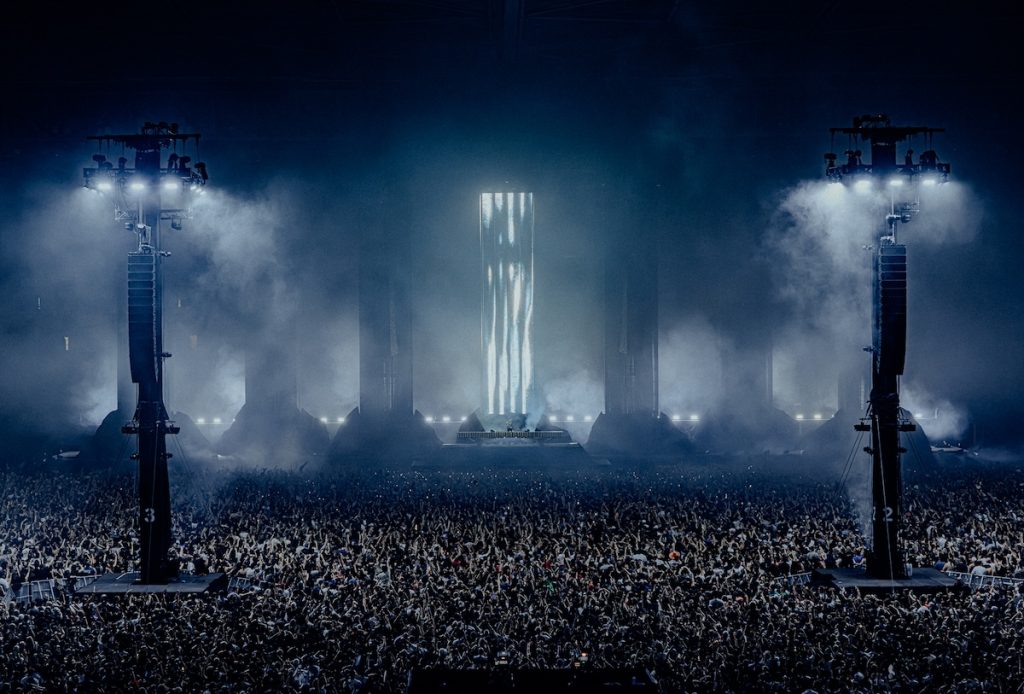 Marvel Stadium crowd during the Dom Dolla Marvel Stadium show in Melbourne