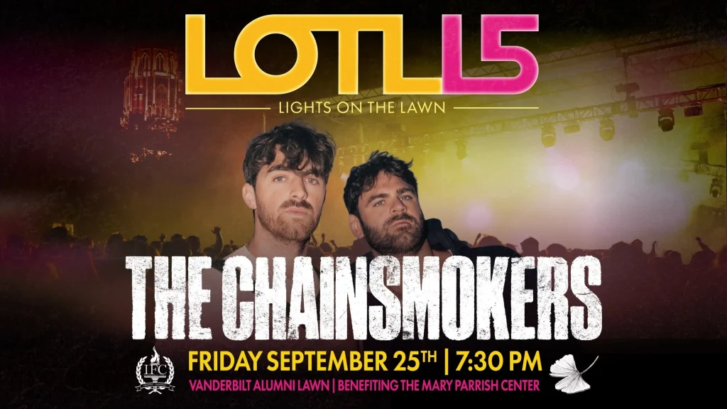 Vanderbilt University's Lights on the Lawn concert grounds where a stage partially collapsed during The Chainsmokers' set