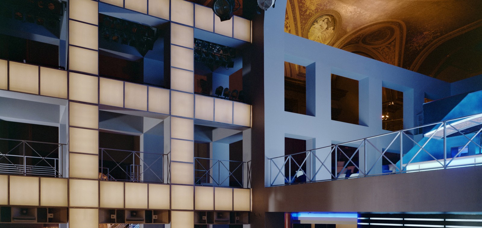 Palladium nightclub New York 1985 interior by Arata Isozaki