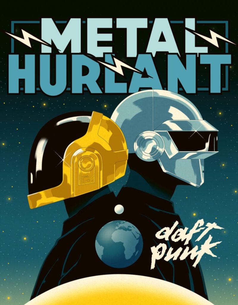 Métal Hurlant Daft Punk special issue standard cover by Anuj Shrestha