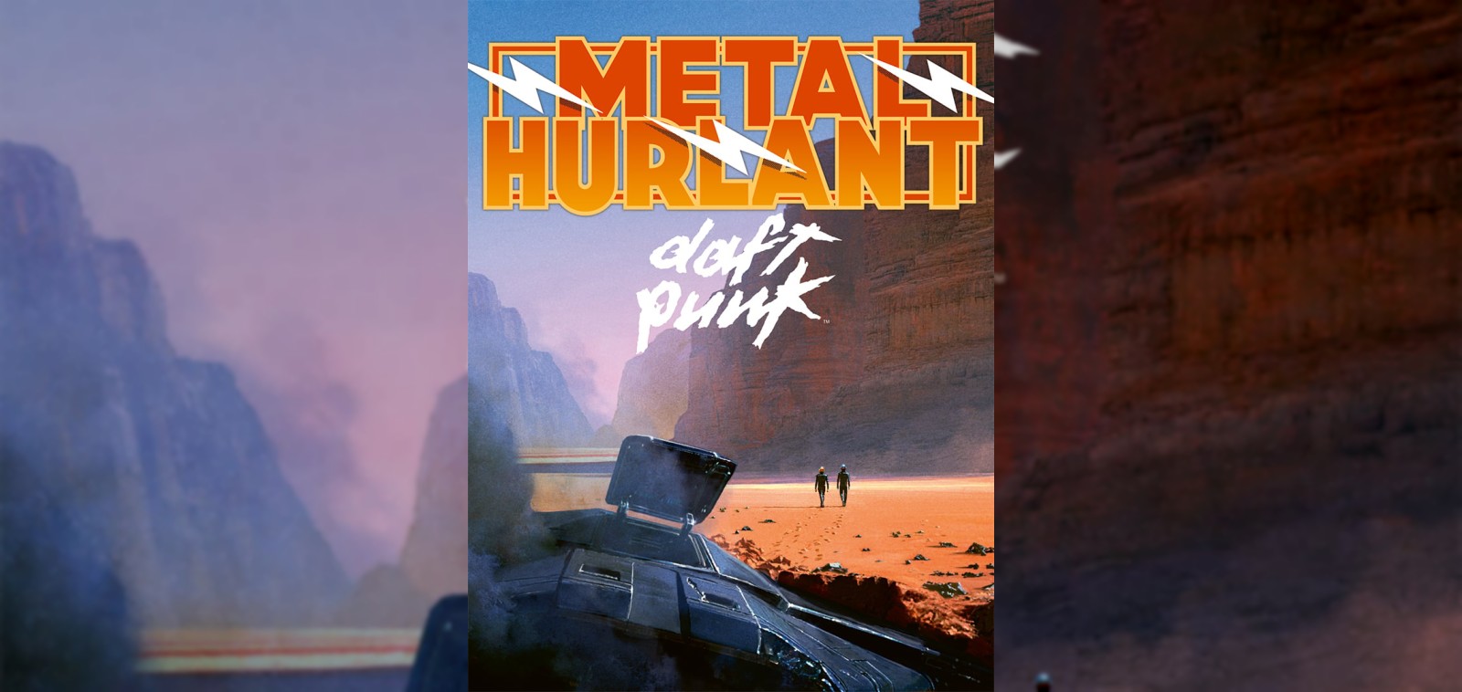 Daft Punk comic book Métal Hurlant special issue cover by Cédric Hervet and Warren Fu
