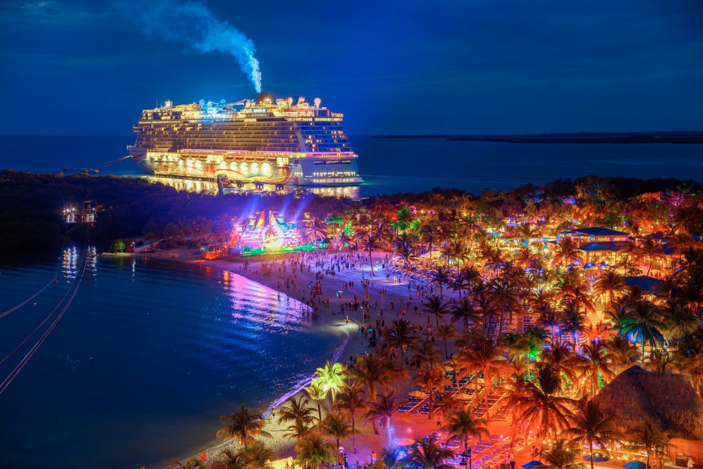 Norwegian Joy docked at Harvest Caye, Belize during EDSea