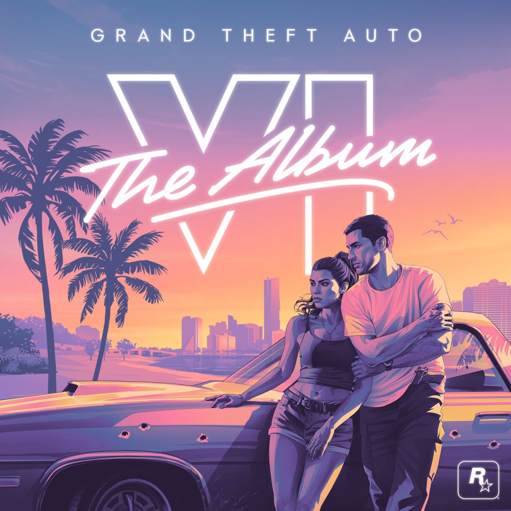 Grand Theft Auto VI: The Album cover art, home of the Justice single Flower in a Hurricane