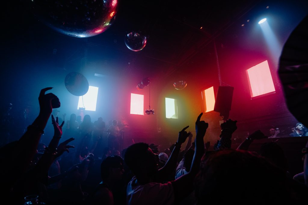 The dancefloor at Refuge NYC in East Williamsburg, Brooklyn, host of the PURGATORY Halloween marathon