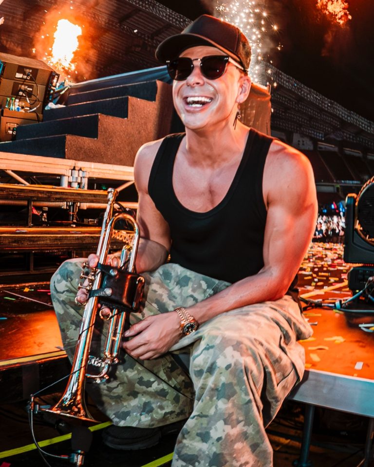 Timmy Trumpet performing at NEON Countdown in December 2025